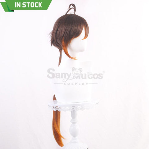 【In Stock】Game Genshin Impact Zhongli Vago Mundo Brown Gradient Long Cosplay Wig Wigs