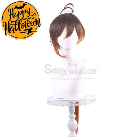 【In Stock】Game Genshin Impact Zhongli Vago Mundo Brown Gradient Long Cosplay Wig Wigs