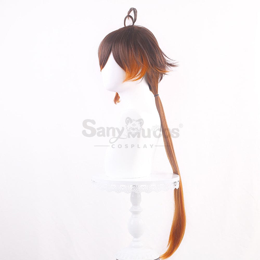 【In Stock】Game Genshin Impact Zhongli Vago Mundo Brown Gradient Long Cosplay Wig Wigs