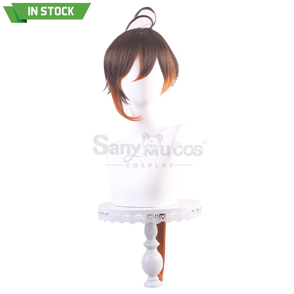 【In Stock】Game Genshin Impact Zhongli Vago Mundo Brown Gradient Long Cosplay Wig Wigs