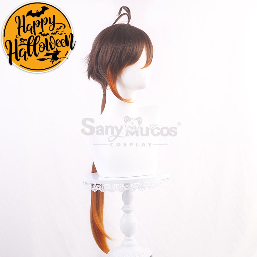 【In Stock】Game Genshin Impact Zhongli Vago Mundo Brown Gradient Long Cosplay Wig Wigs