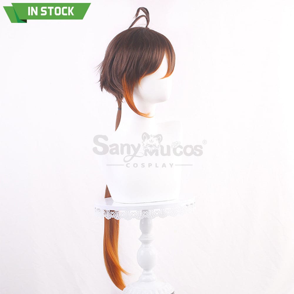 【In Stock】Game Genshin Impact Zhongli Vago Mundo Brown Gradient Long Cosplay Wig Wigs