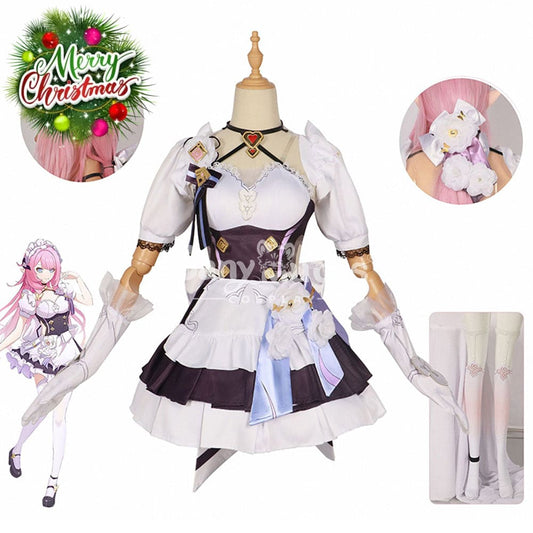 【In Stock】Game Honkai Impact 3Rd Cosplay Elysia Maid Suit Costume Plus Size Costumes 1000