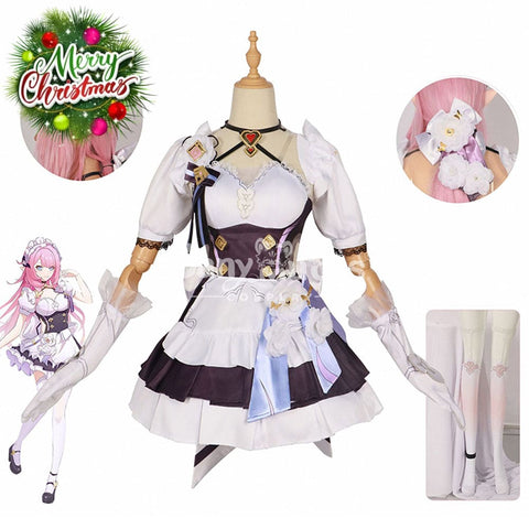 【In Stock】Game Honkai Impact 3Rd Cosplay Elysia Maid Suit Costume Plus Size Costumes
