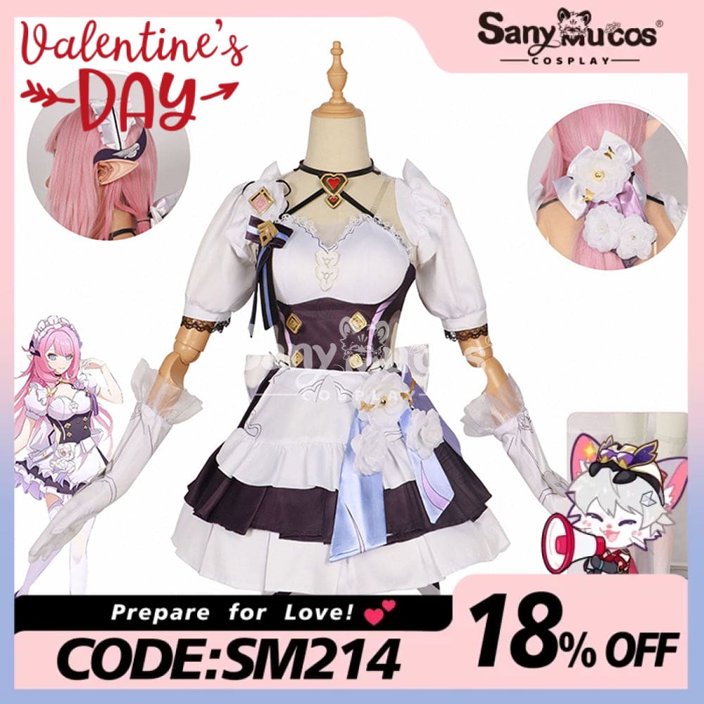 【In Stock】Game Honkai Impact 3Rd Cosplay Elysia Maid Suit Costume Plus Size Costumes