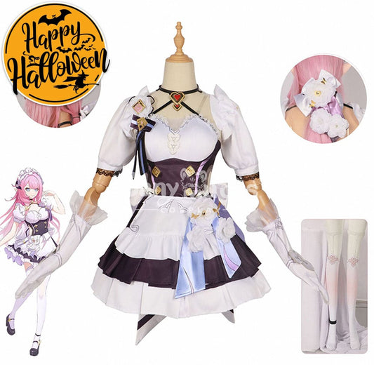 【In Stock】Game Honkai Impact 3Rd Cosplay Elysia Maid Suit Costume Plus Size Costumes 1000