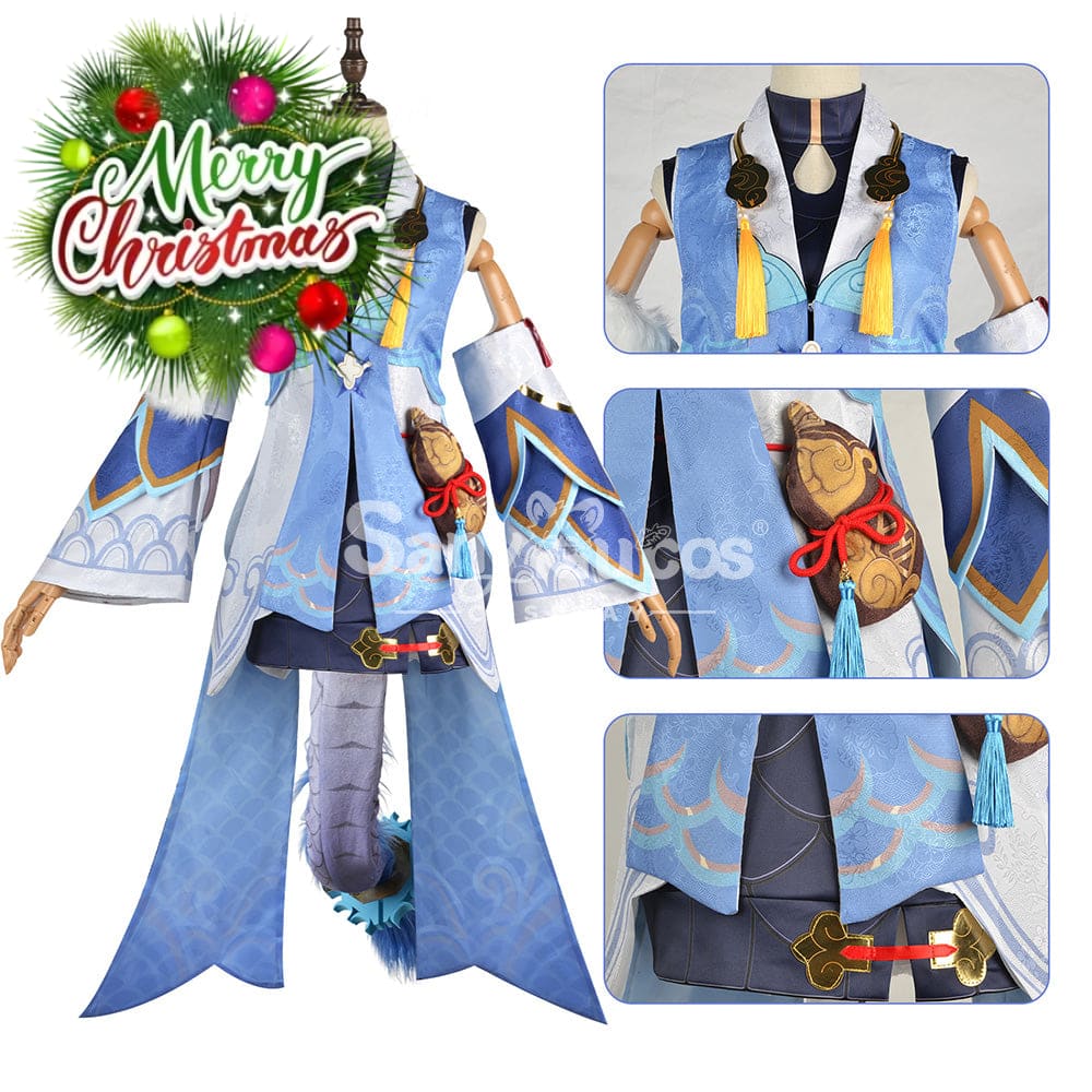 【In Stock】Game Honkai: Star Rail Cosplay Xianzhou Alliance Bailu Costume Costumes