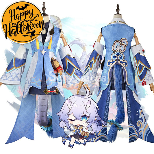 【In Stock】Game Honkai: Star Rail Cosplay Xianzhou Alliance Bailu Costume Costumes 1000