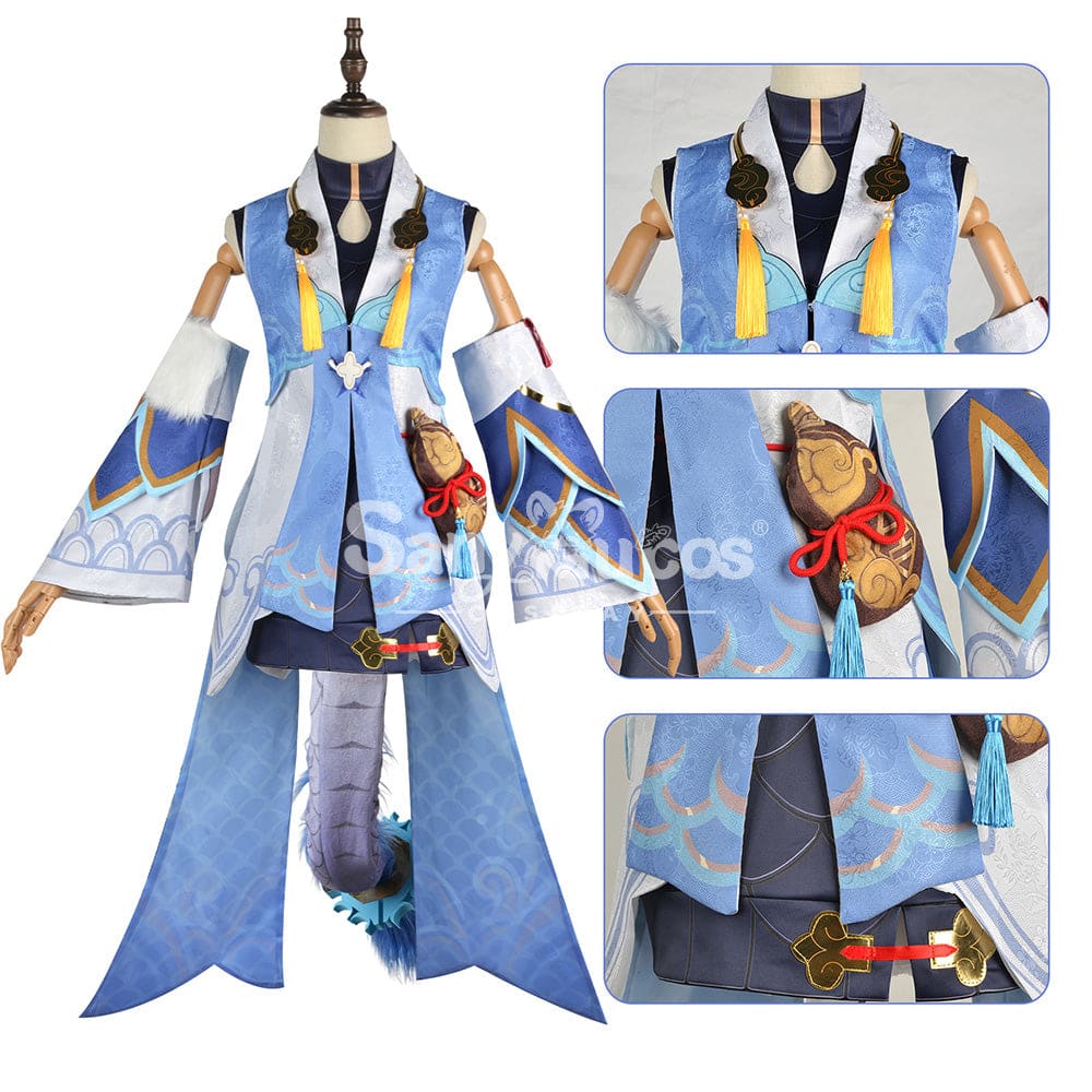 【In Stock】Game Honkai: Star Rail Cosplay Xianzhou Alliance Bailu Costume Costumes