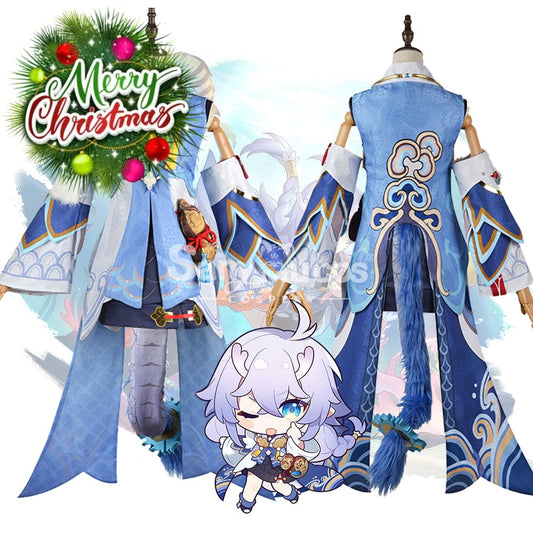 【In Stock】Game Honkai: Star Rail Cosplay Xianzhou Alliance Bailu Costume Costumes 1000