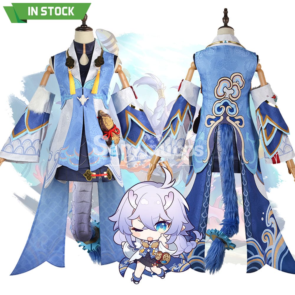 【In Stock】Game Honkai: Star Rail Cosplay Xianzhou Alliance Bailu Costume Costumes