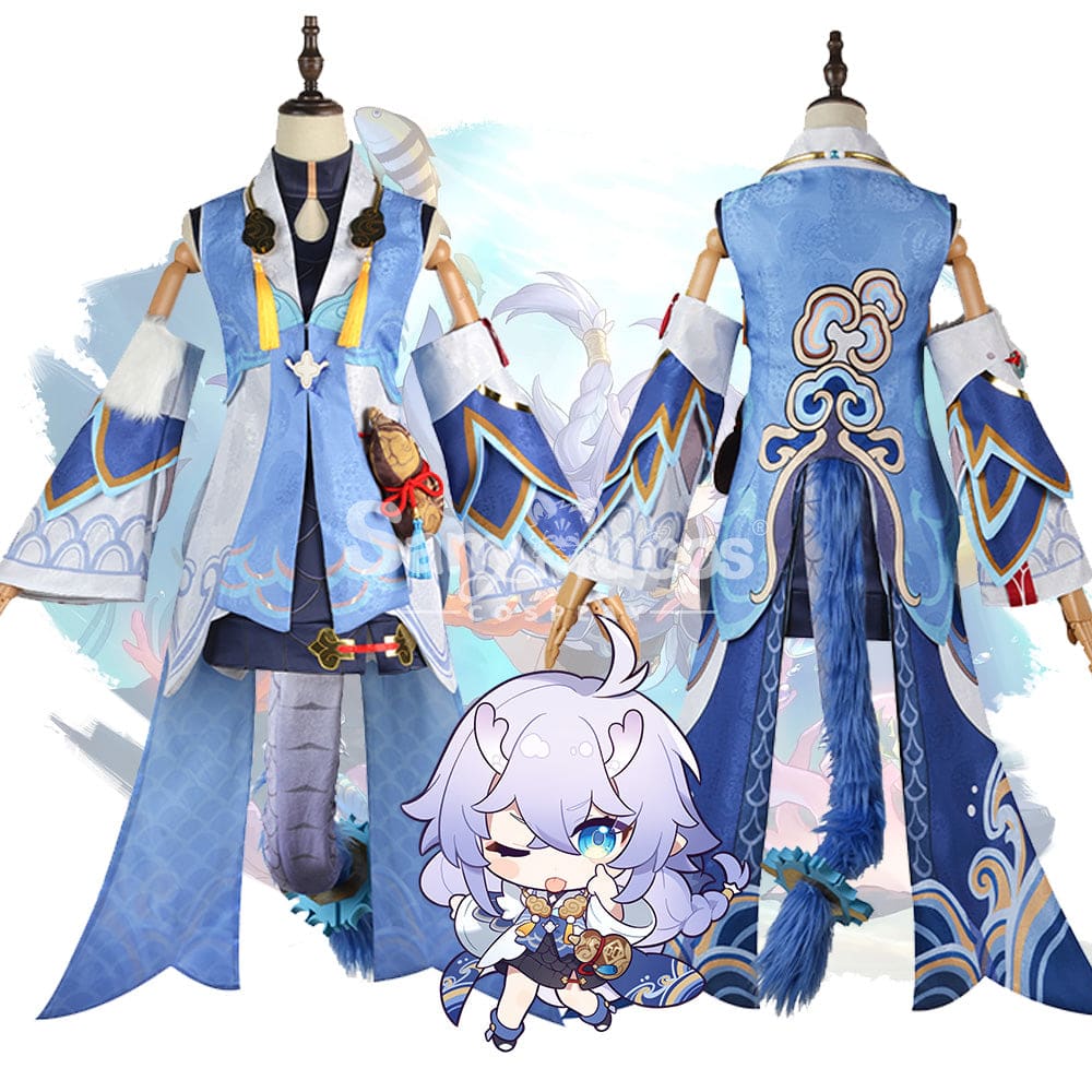 【In Stock】Game Honkai: Star Rail Cosplay Xianzhou Alliance Bailu Costume Costumes
