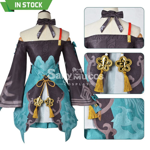 【In Stock】Game Honkai: Star Rail Cosplay Xianzhou Alliance Qingque Costume Costumes