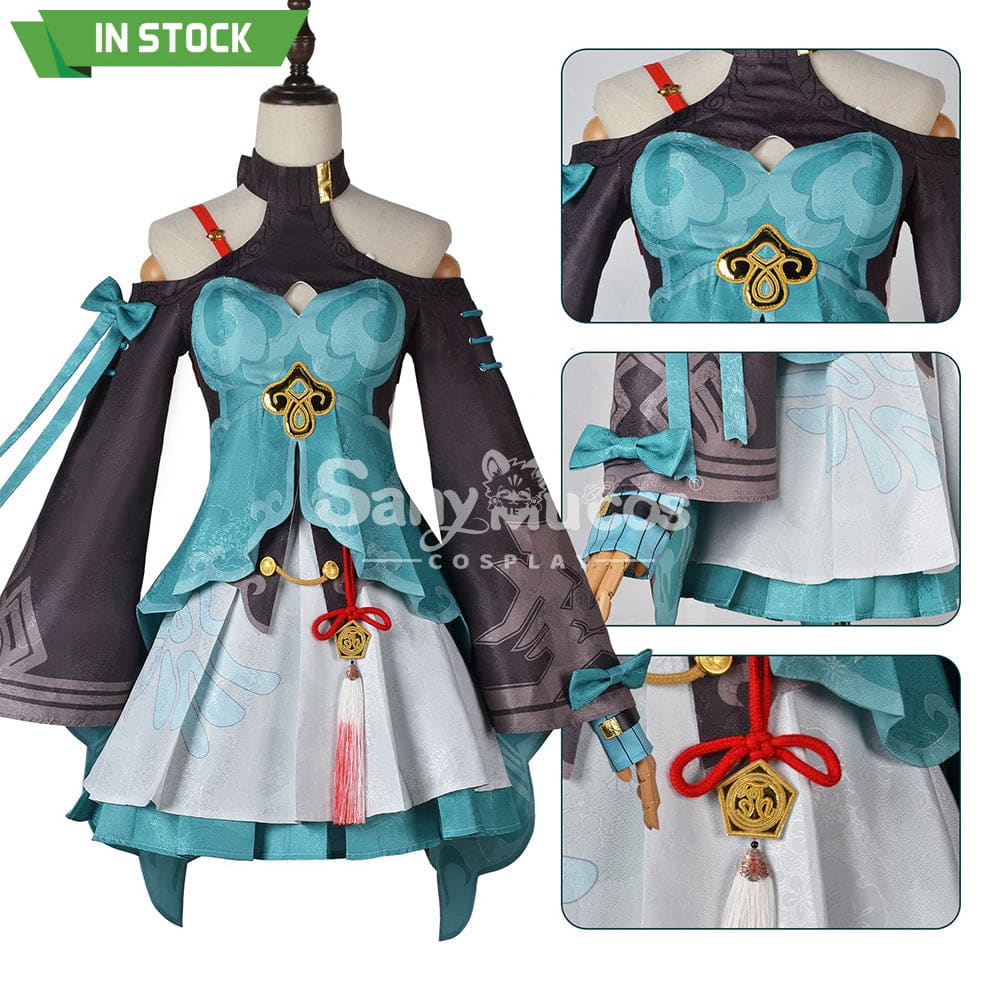 【In Stock】Game Honkai: Star Rail Cosplay Xianzhou Alliance Qingque Costume Costumes