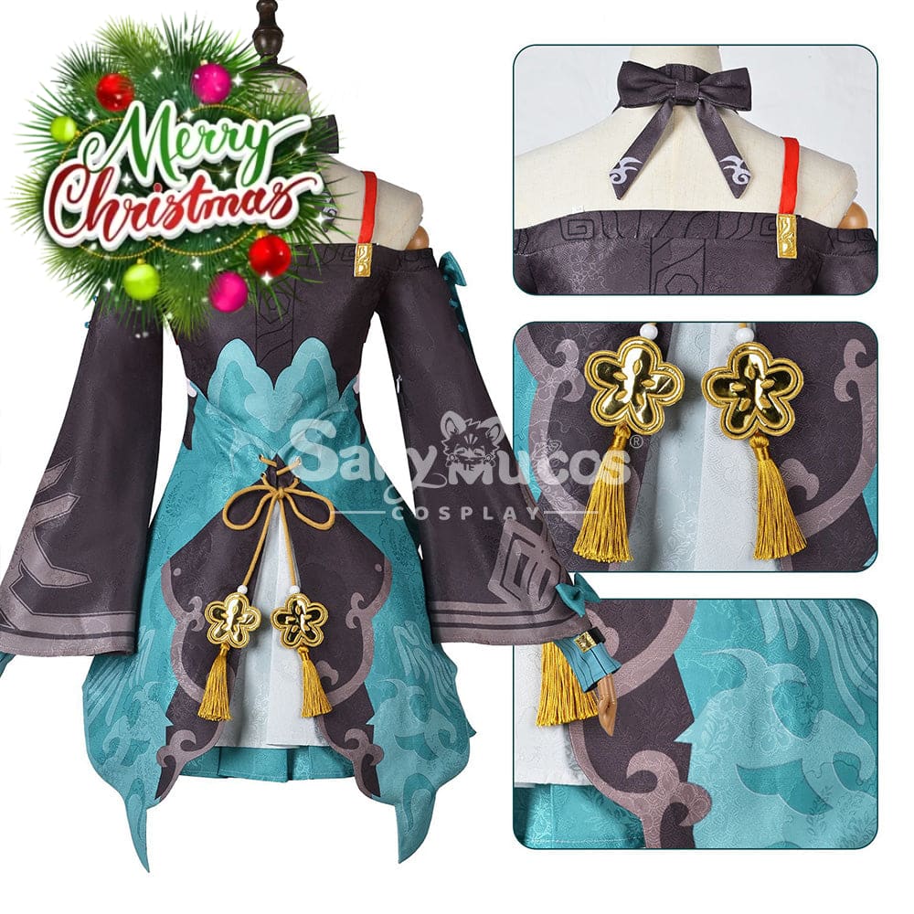 【In Stock】Game Honkai: Star Rail Cosplay Xianzhou Alliance Qingque Costume Costumes