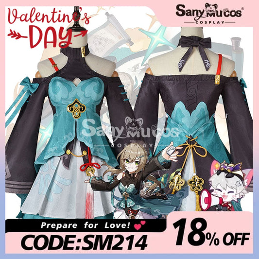 【In Stock】Game Honkai: Star Rail Cosplay Xianzhou Alliance Qingque Costume Costumes 1000