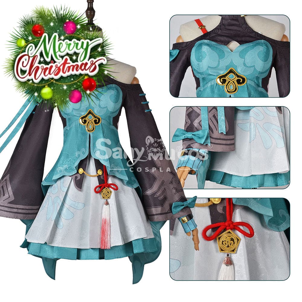 【In Stock】Game Honkai: Star Rail Cosplay Xianzhou Alliance Qingque Costume Costumes