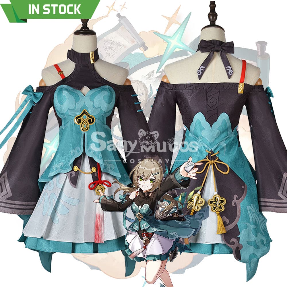 【In Stock】Game Honkai: Star Rail Cosplay Xianzhou Alliance Qingque Costume Costumes