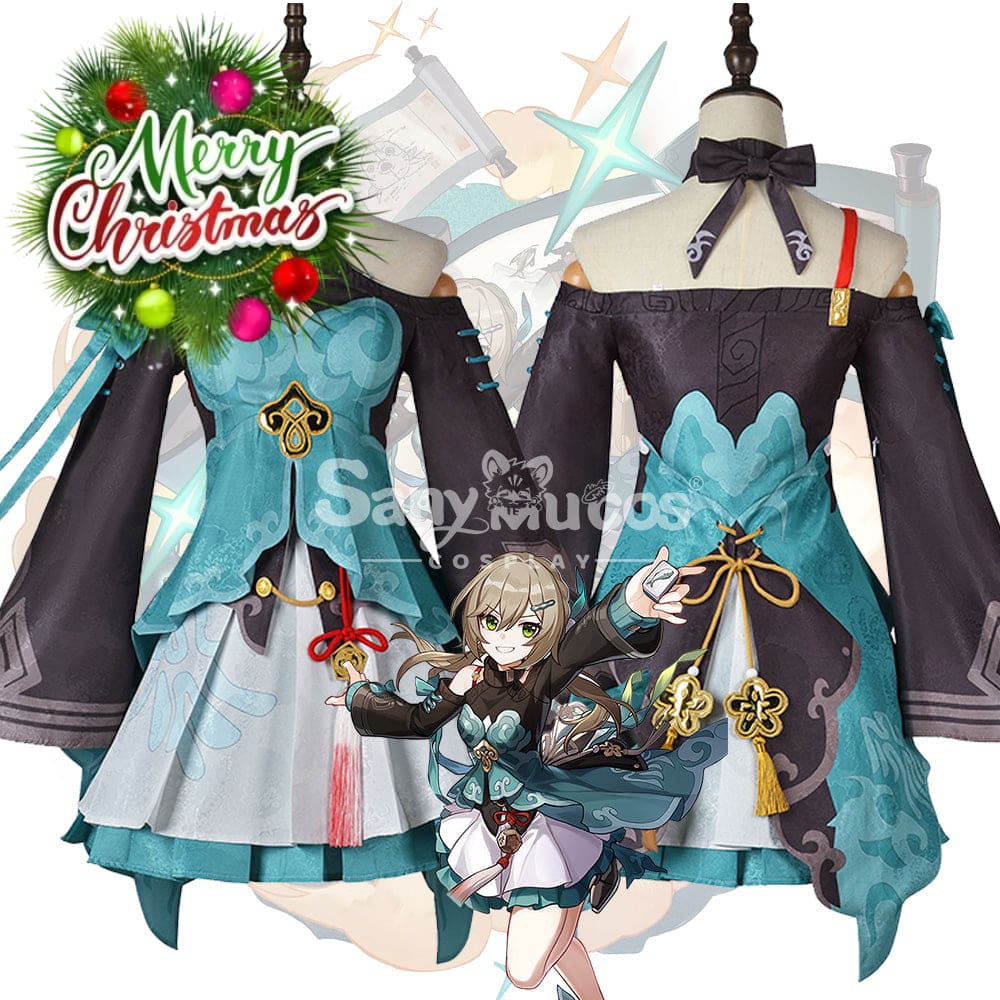 【In Stock】Game Honkai: Star Rail Cosplay Xianzhou Alliance Qingque Costume Costumes