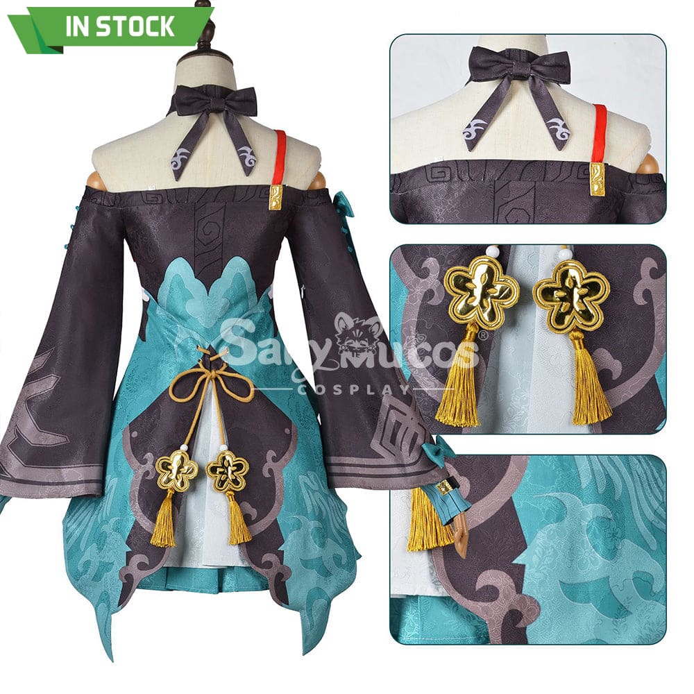 【In Stock】Game Honkai: Star Rail Cosplay Xianzhou Alliance Qingque Costume Costumes