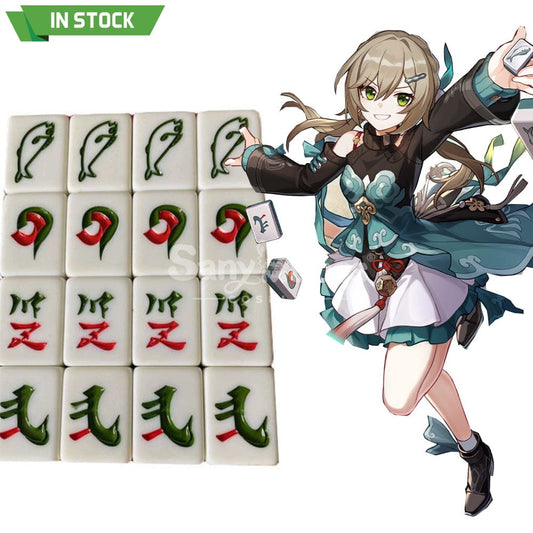 【In Stock】Game Honkai: Star Rail Cosplay Xianzhou Luofu Qingque Mahjong Prop 1000