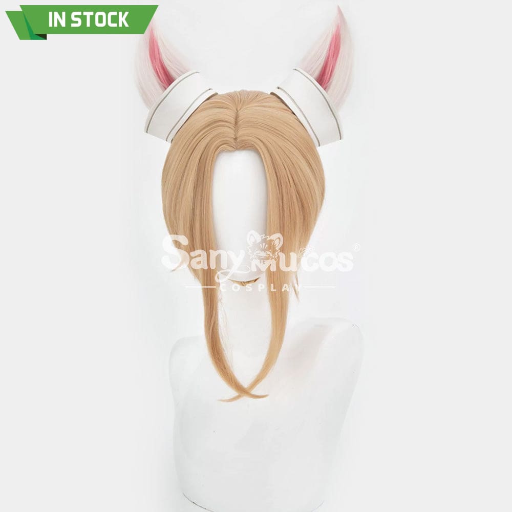 【In Stock】Game Honor Of Kings Cosplay Gongsun Li White And Pink Long Cosplay Wig Cat Ear Wigs