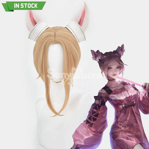 【In Stock】Game Honor Of Kings Cosplay Gongsun Li White And Pink Long Cosplay Wig Wigs