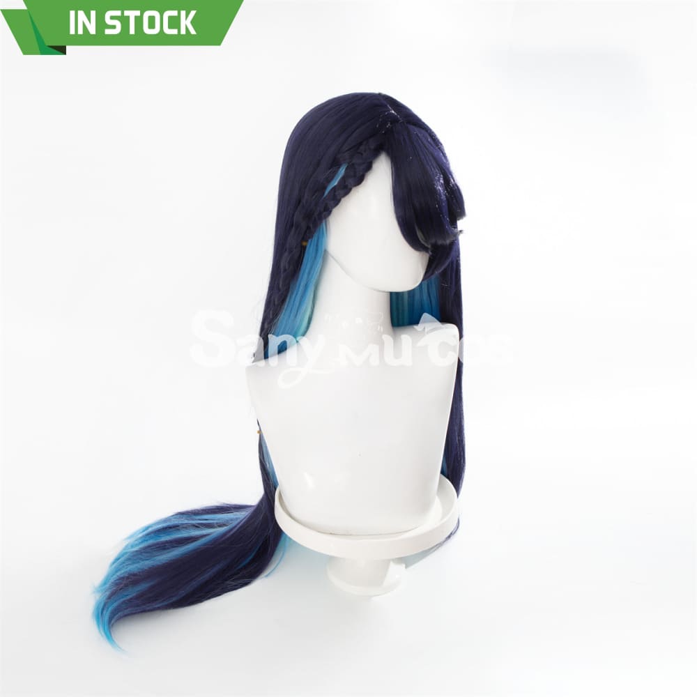 【In Stock】Game Honor Of Kings Cosplay Haiyue Purple And Blue Long Wig Wigs