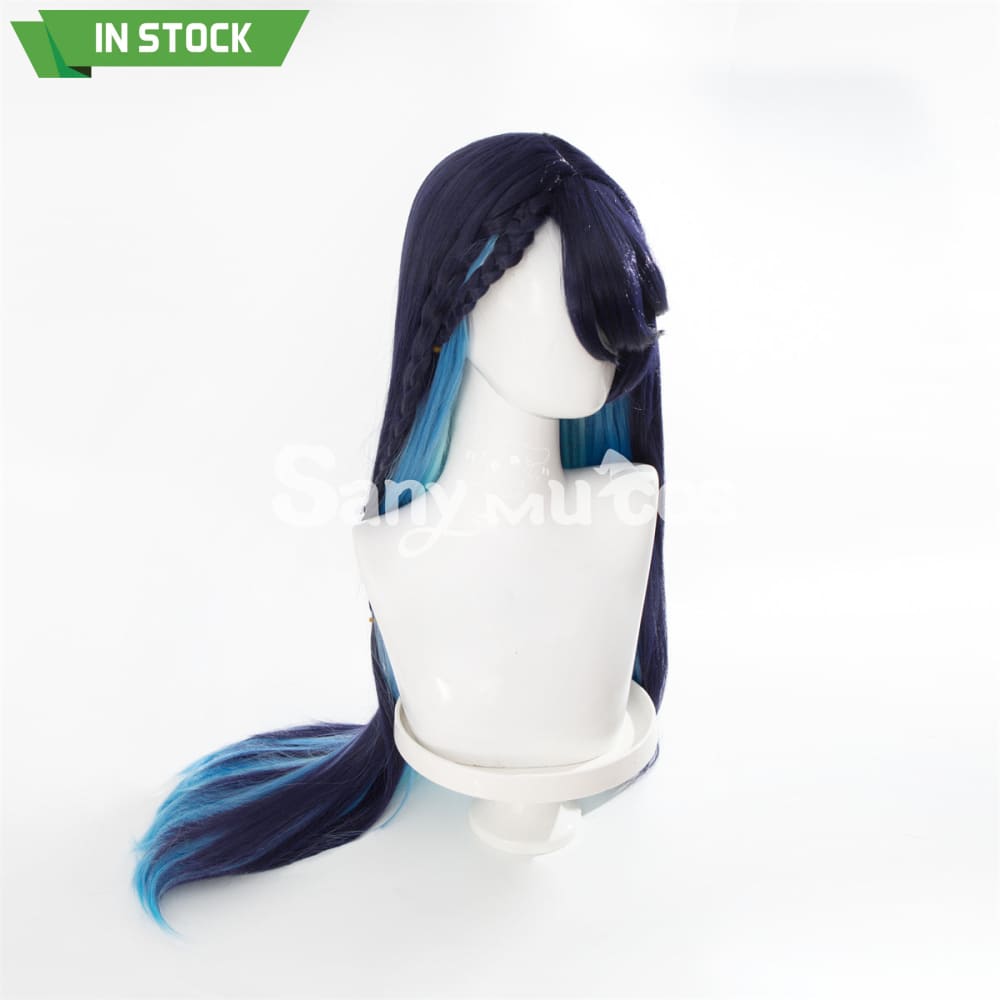 【In Stock】Game Honor Of Kings Cosplay Haiyue Purple And Blue Long Wig Wigs