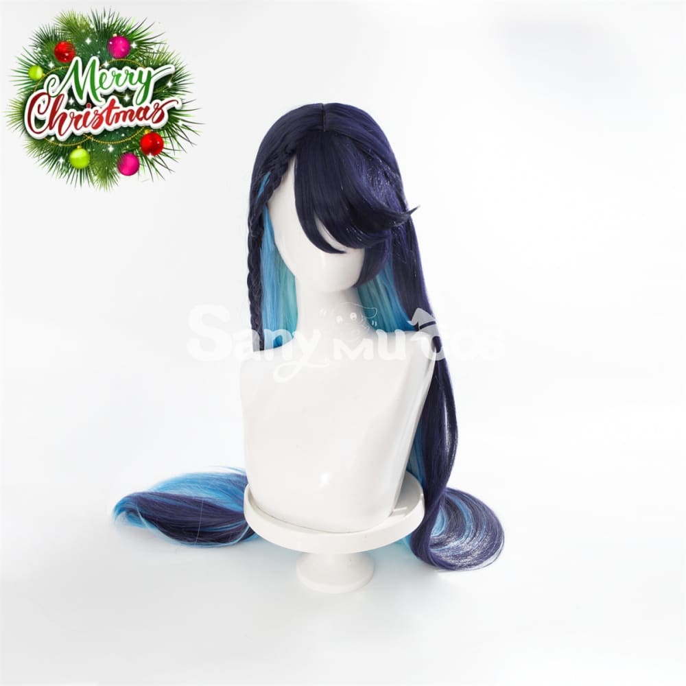 【In Stock】Game Honor Of Kings Cosplay Haiyue Purple And Blue Long Wig Wigs