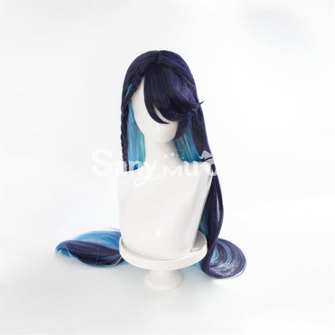 【In Stock】Game Honor Of Kings Cosplay Haiyue Purple And Blue Long Wig Wigs