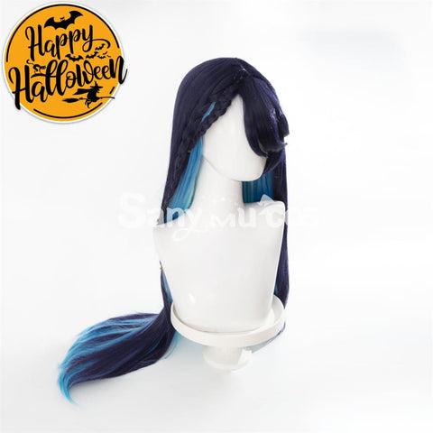【In Stock】Game Honor Of Kings Cosplay Haiyue Purple And Blue Long Wig Wigs