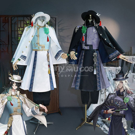【In Stock】Game Identity Ⅴ Cosplay Qilin Of The East Black Guard Fan Wujiu & White Xie Bi’an 1000