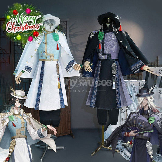 【In Stock】Game Identity Ⅴ Cosplay Qilin Of The East Black Guard Fan Wujiu & White Xie Bi’an 1000
