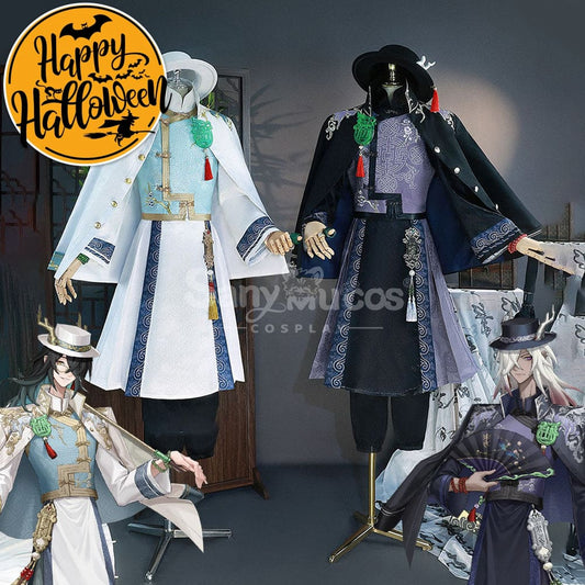 【In Stock】Game Identity Ⅴ Cosplay Qilin Of The East Black Guard Fan Wujiu & White Xie Bi’an 1000