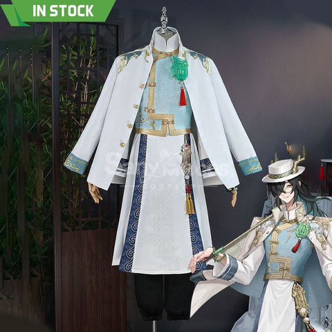 【In Stock】Game Identity Ⅴ Cosplay Qilin Of The East Black Guard Fan Wujiu & White Xie Bi’an