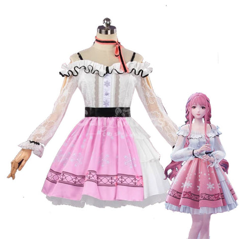 【In Stock】Game Infinity Nikki Cosplay Pink Dress Costume Costumes