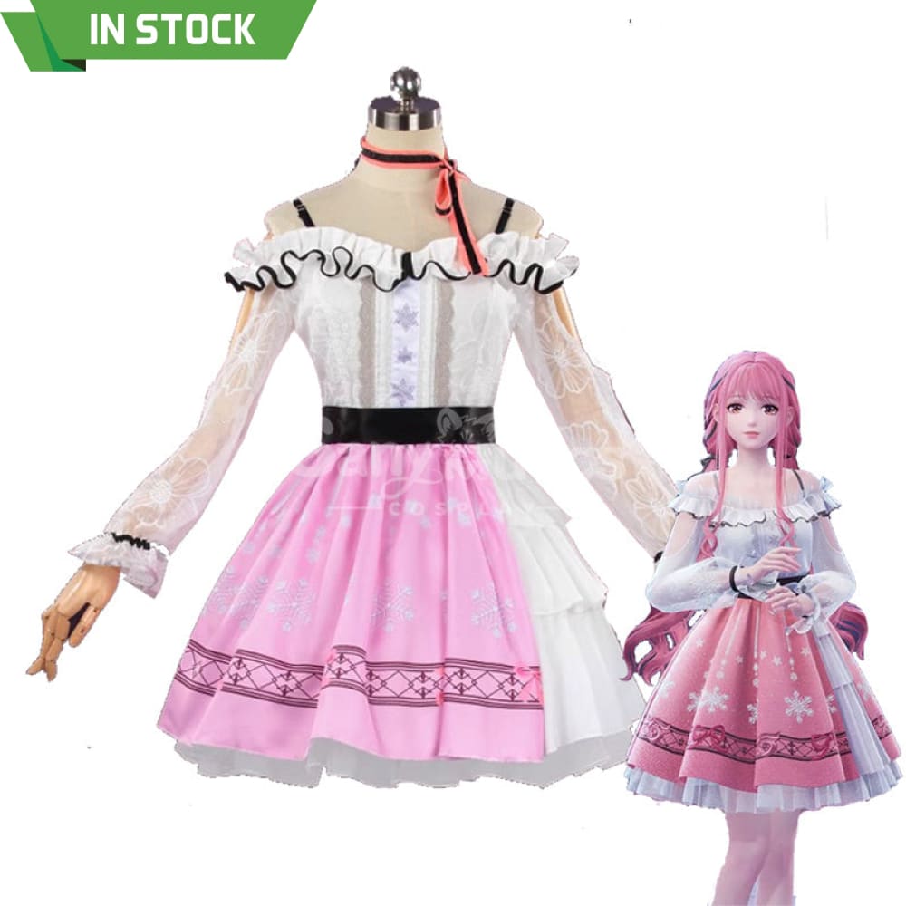 【In Stock】Game Infinity Nikki Cosplay Pink Dress Costume Costumes