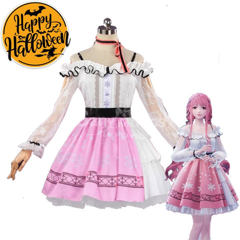 【In Stock】Game Infinity Nikki Cosplay Pink Dress Costume Costumes