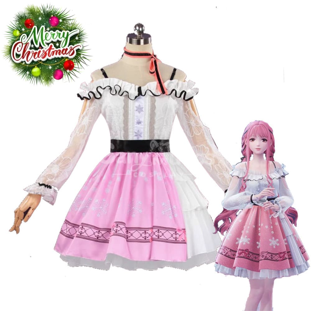 【In Stock】Game Infinity Nikki Cosplay Pink Dress Costume Costumes