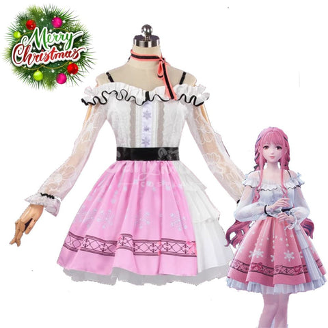 【In Stock】Game Infinity Nikki Cosplay Pink Dress Costume Costumes