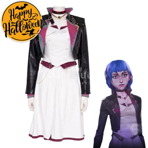 【Pre-Sale】Game League Of Legends Arcane Cosplay Jinx Dress Costume Premium Edition Costumes