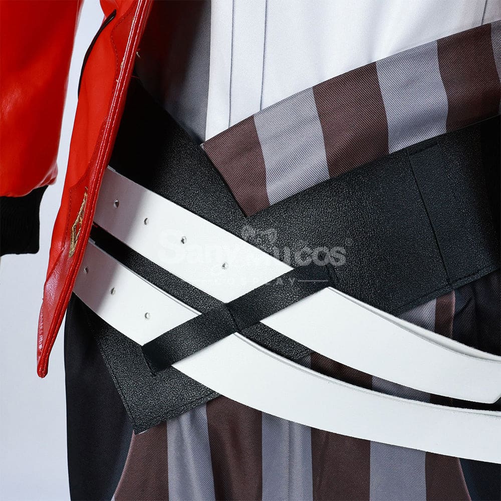 【In Stock】Game League Of Legends Arcane Cosplay Vi Red Leather Costume Plus Size Costumes