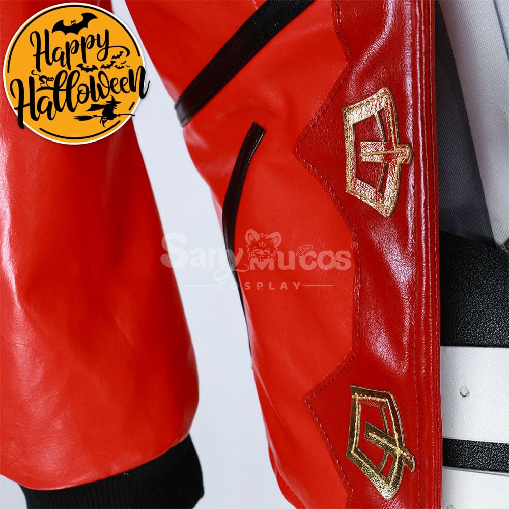 【In Stock】Game League Of Legends Arcane Cosplay Vi Red Leather Costume Plus Size Costumes