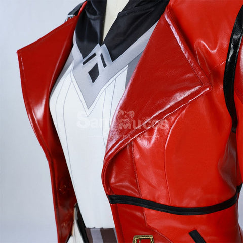 【In Stock】Game League Of Legends Arcane Cosplay Vi Red Leather Costume Plus Size Costumes