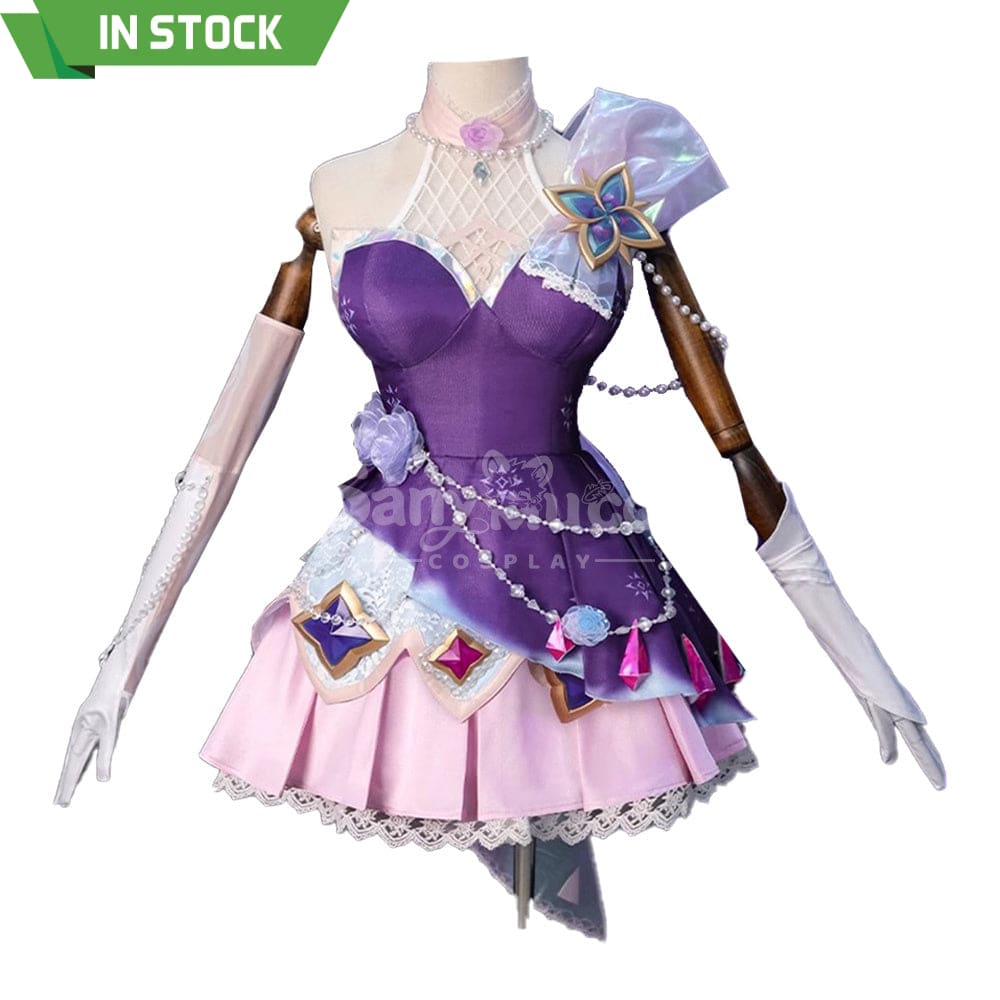 【Pre-Sale】Game League Of Legends Cosplay Crystal Rose Seraphine Costume Premium Edition Costumes
