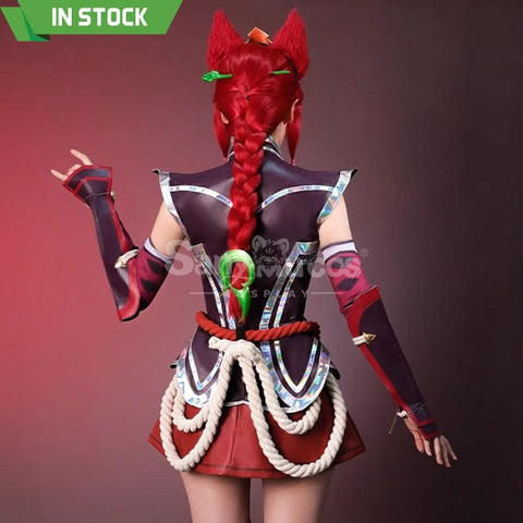 【Pre-Sale】Game League of Legends Cosplay Flame Tail Demon Fox Ahri Cosplay Costume Premium Edition Cosplay Costumes