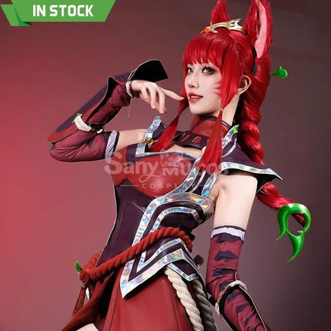 【Pre-Sale】Game League of Legends Cosplay Flame Tail Demon Fox Ahri Cosplay Costume Premium Edition Cosplay Costumes