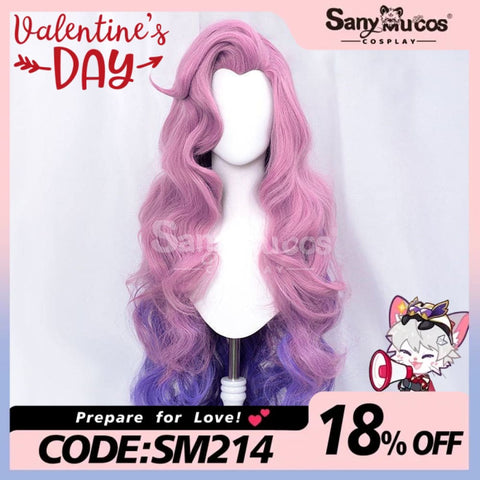 【In Stock】Game League Of Legends Cosplay Gradient Color Fluffy Seraphine Wig Wigs