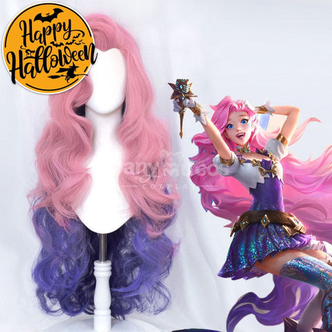 【In Stock】Game League Of Legends Cosplay Gradient Color Fluffy Seraphine Wig Wigs